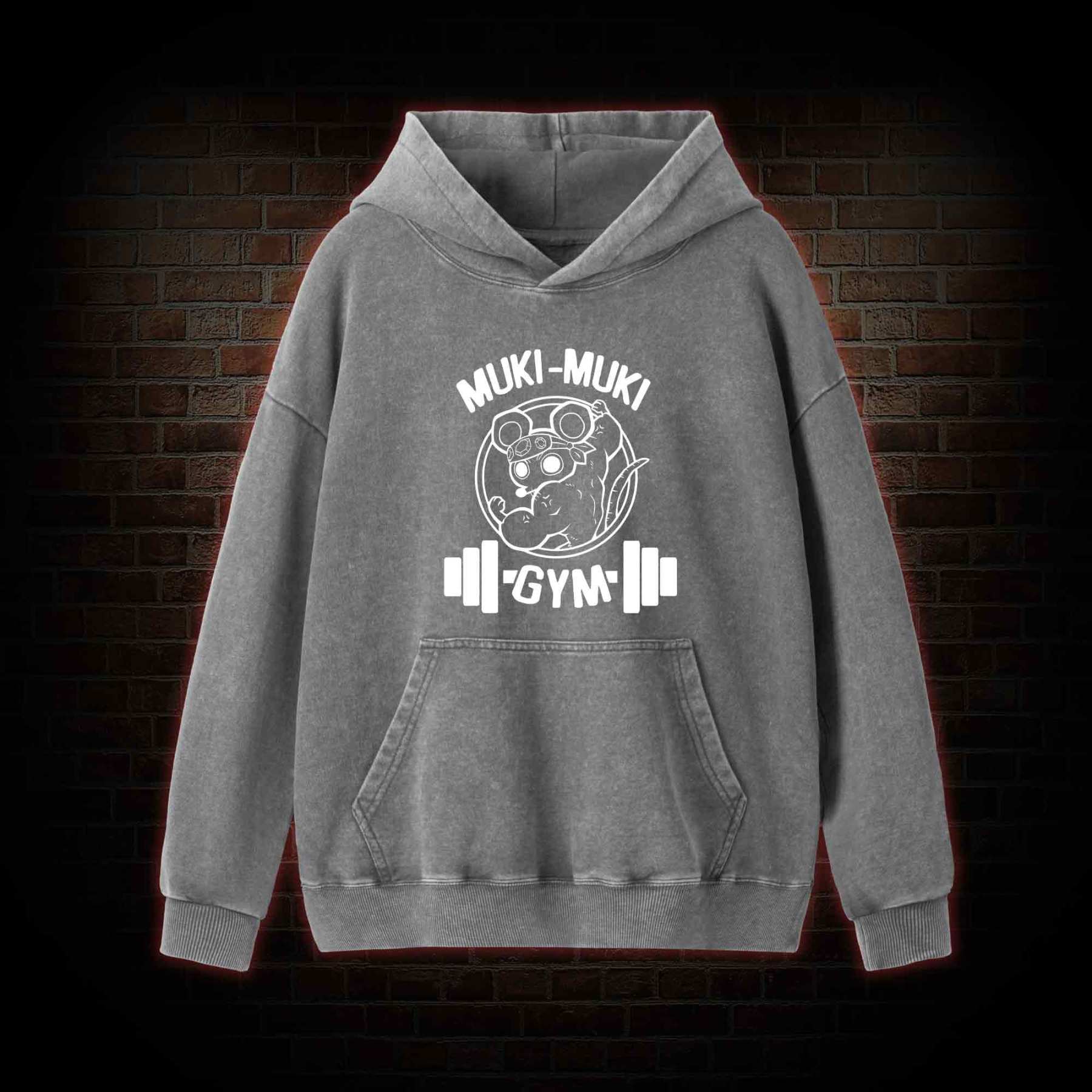 Mouse Workout Washed Hoodie
