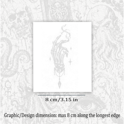 Smoking Bone Temporary Tattoo