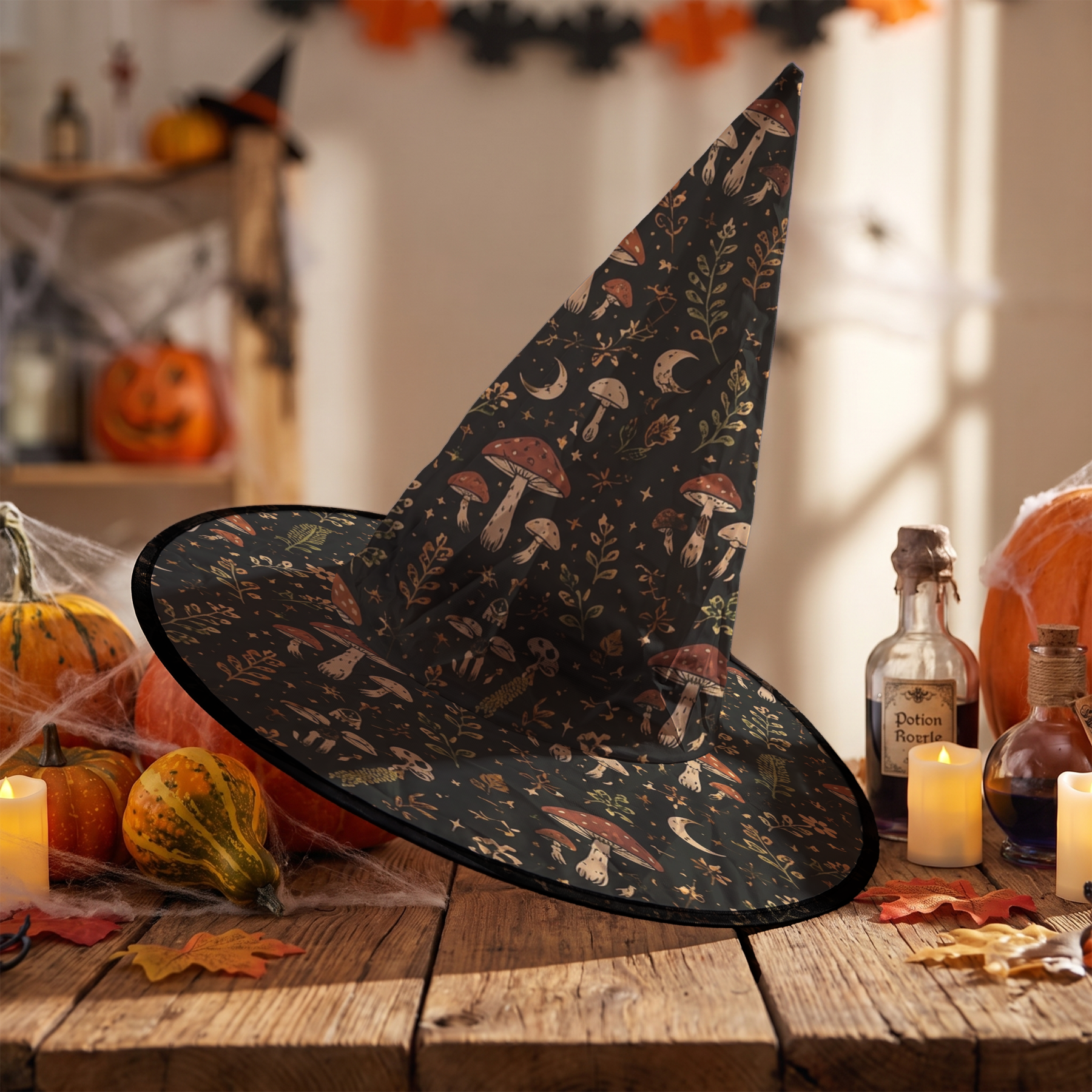 Mushroom Halloween Witch Hat