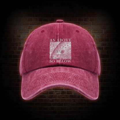 As Above So Below Washed Vintage Baseball Cap
