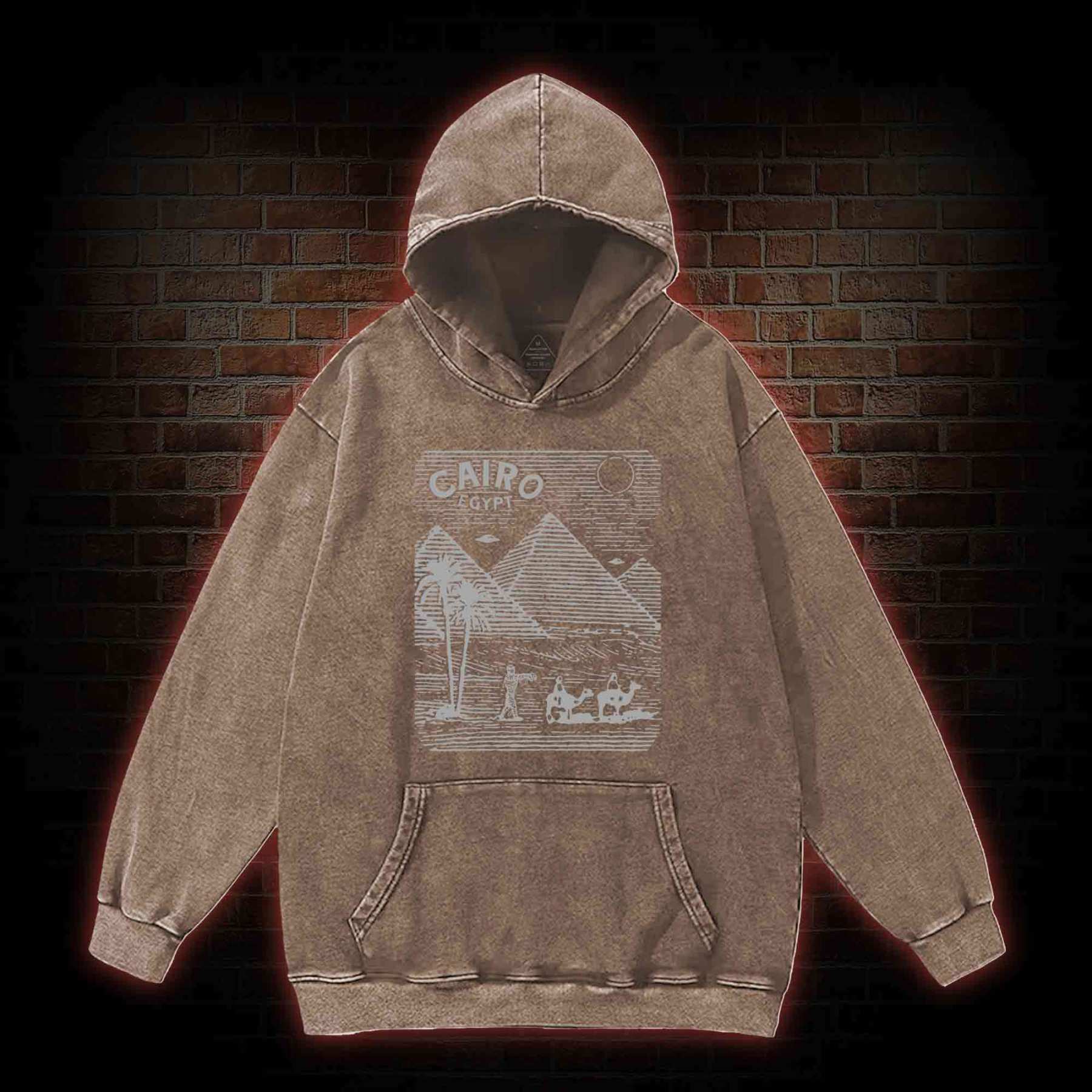 Cairo Egypt Washed Hoodie
