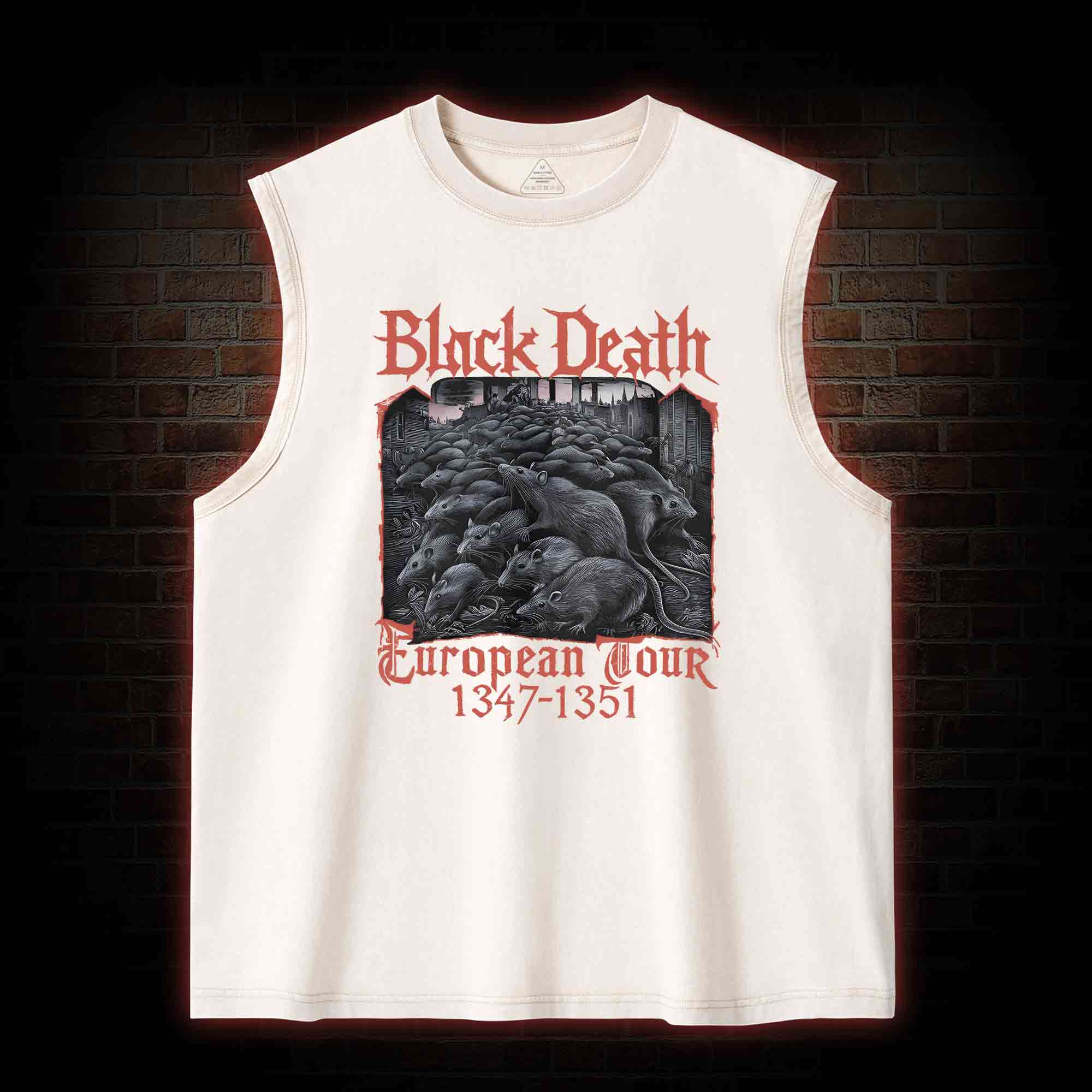 Vintage Black Death European Tour Washed Tank Top