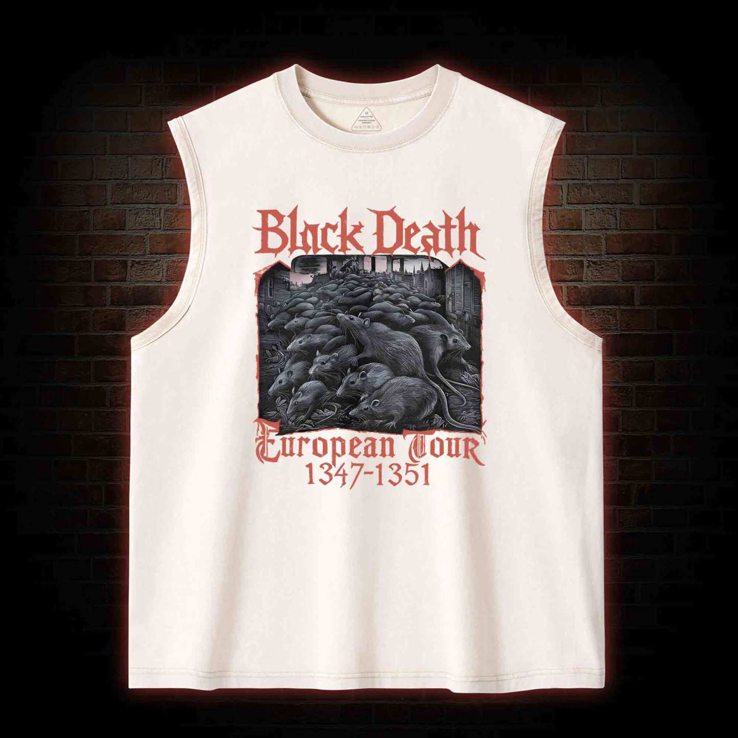 Vintage Black Death European Tour Washed Tank Top