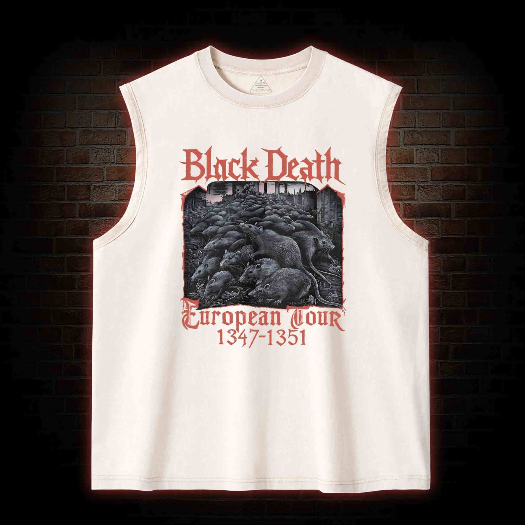 Vintage Black Death European Tour Washed Tank Top