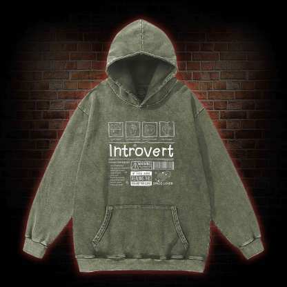 Introvert Washed Hoodie