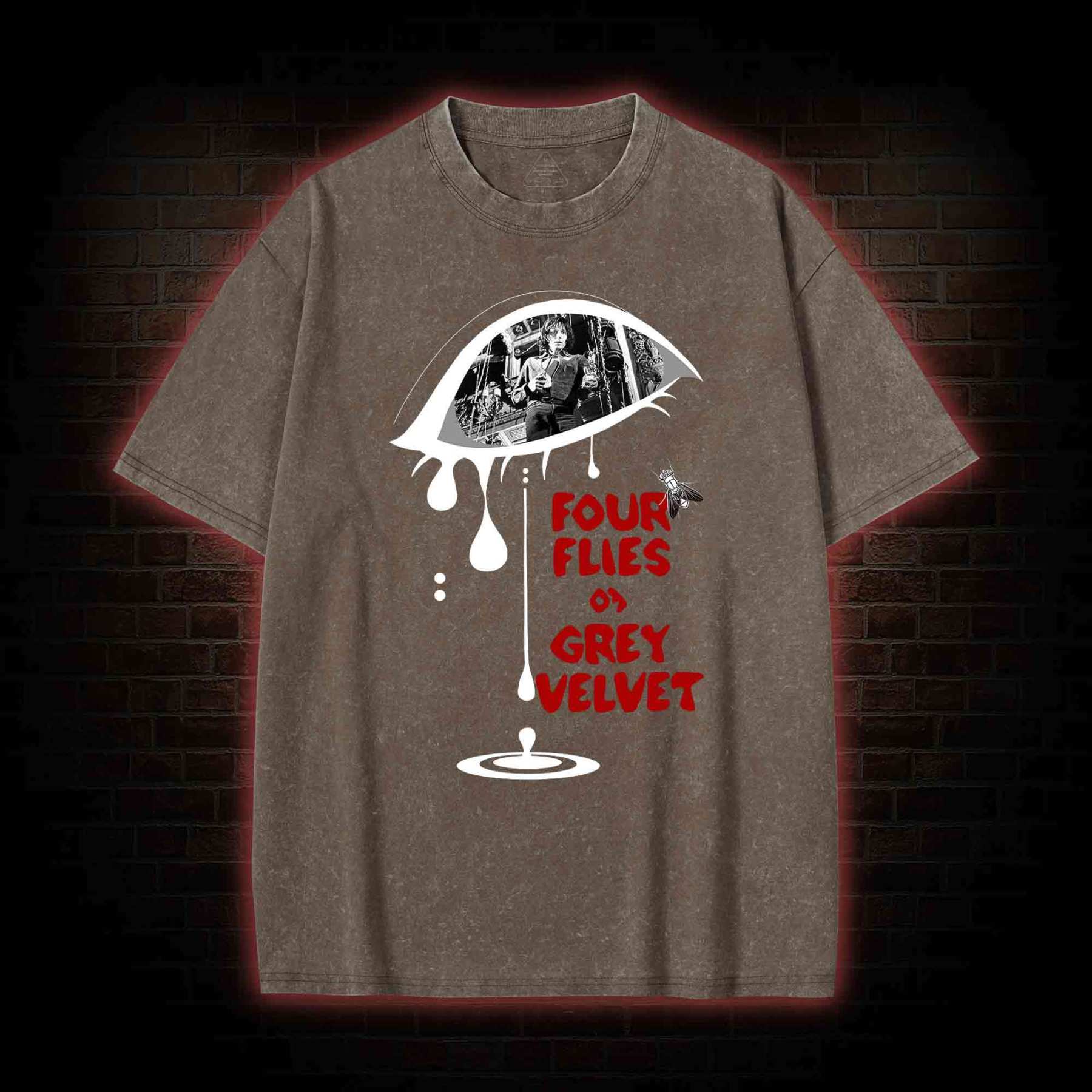 Four Flies Washed T-shirt