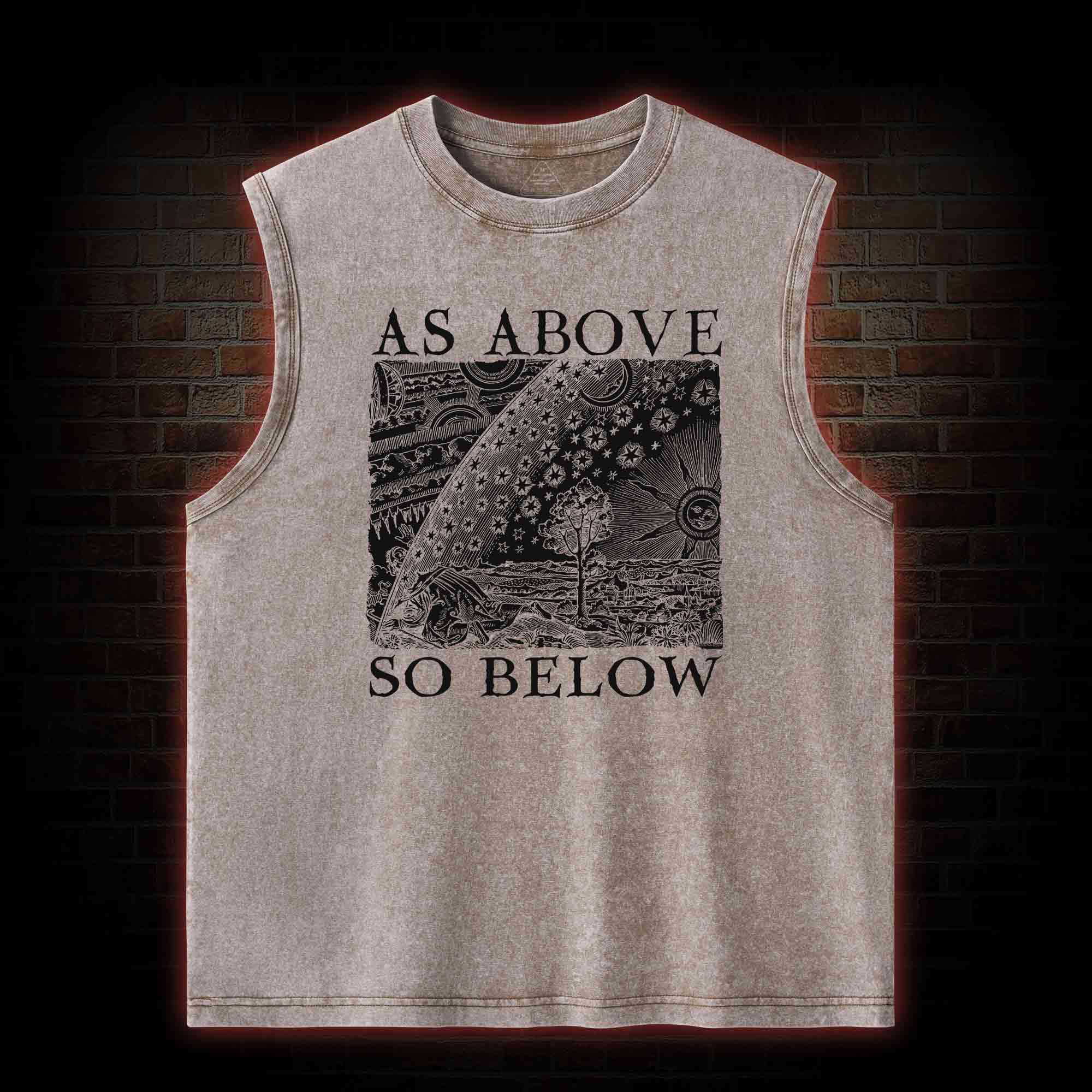 As Above So Below Washed Tank Top