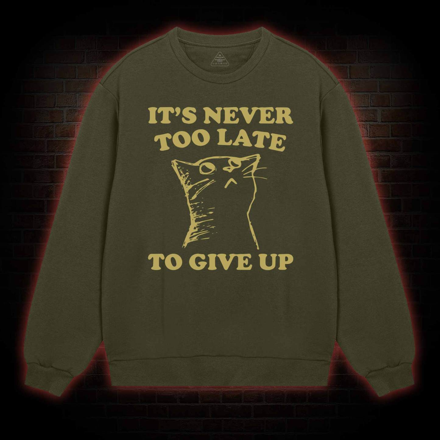 It's Never Too Late To Give Up Sweatshirt