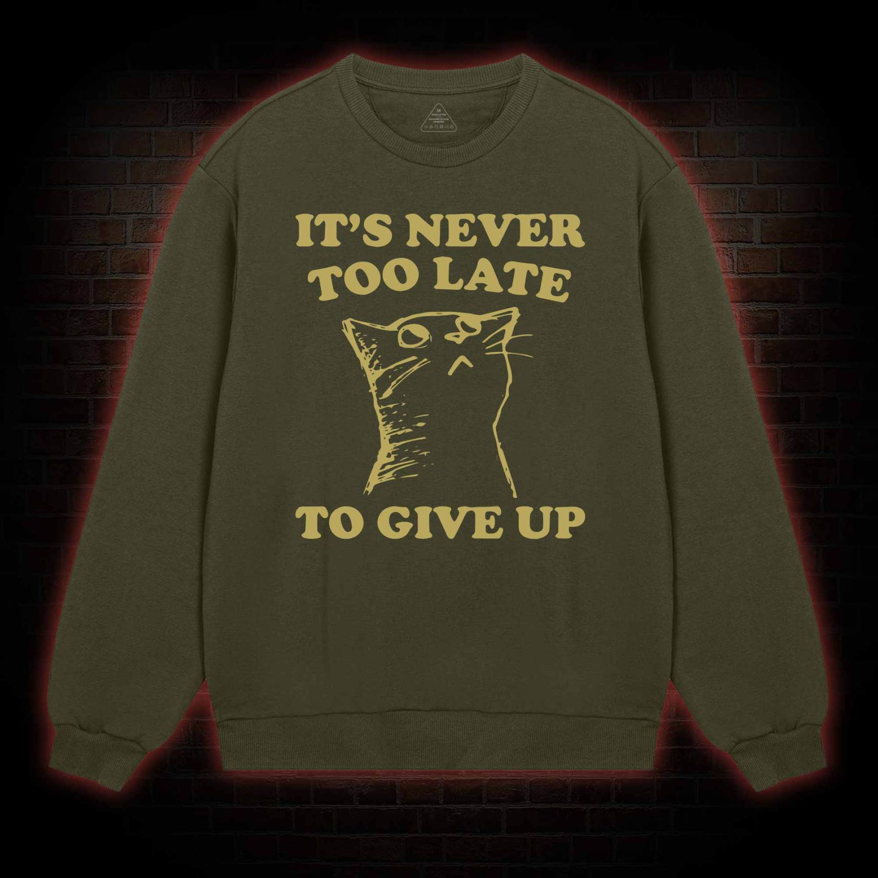 It's Never Too Late To Give Up Sweatshirt