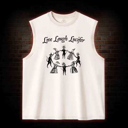 Live Laugh Lucifer Washed Tank Top