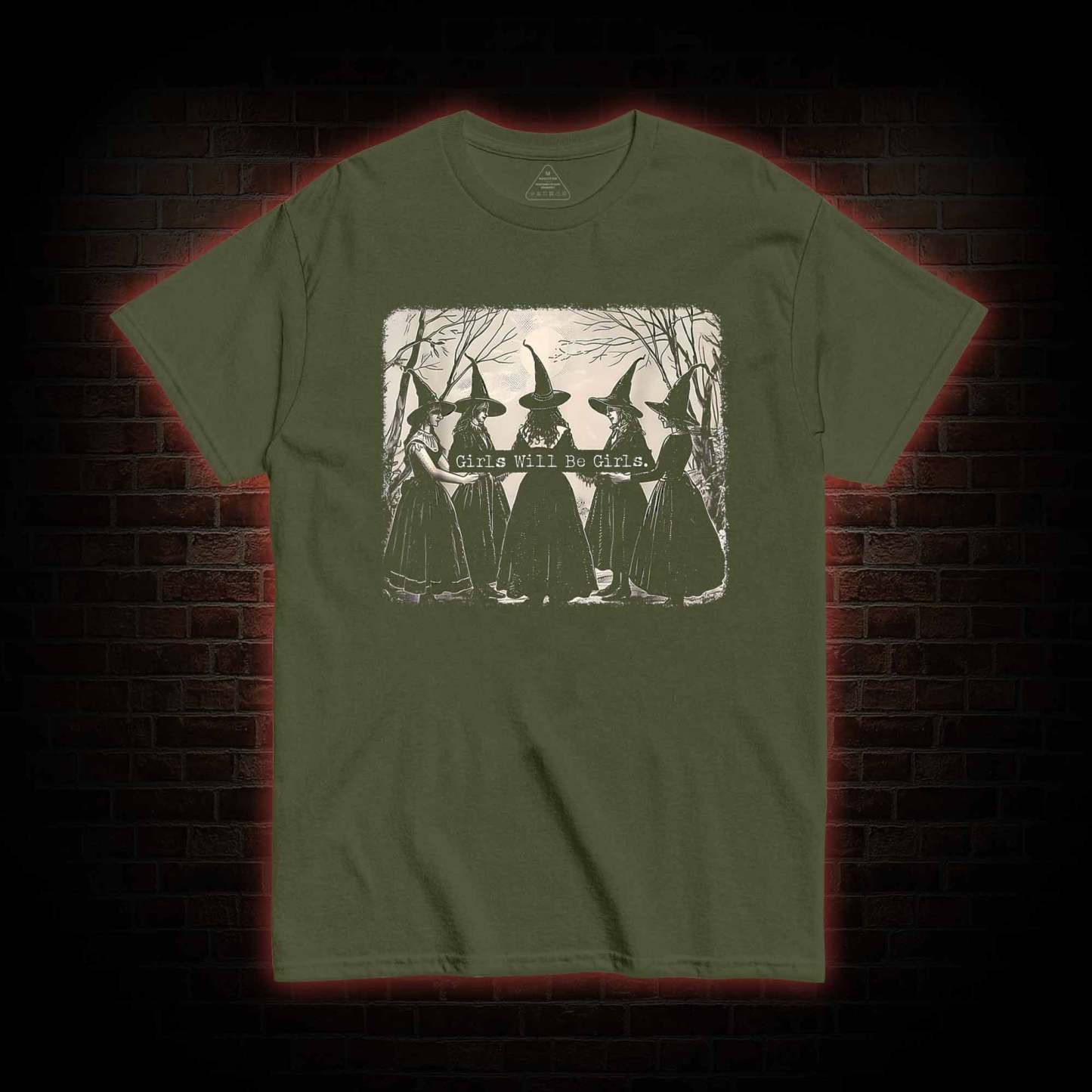 Girl Will Be Girl Funny Witch T-shirt 