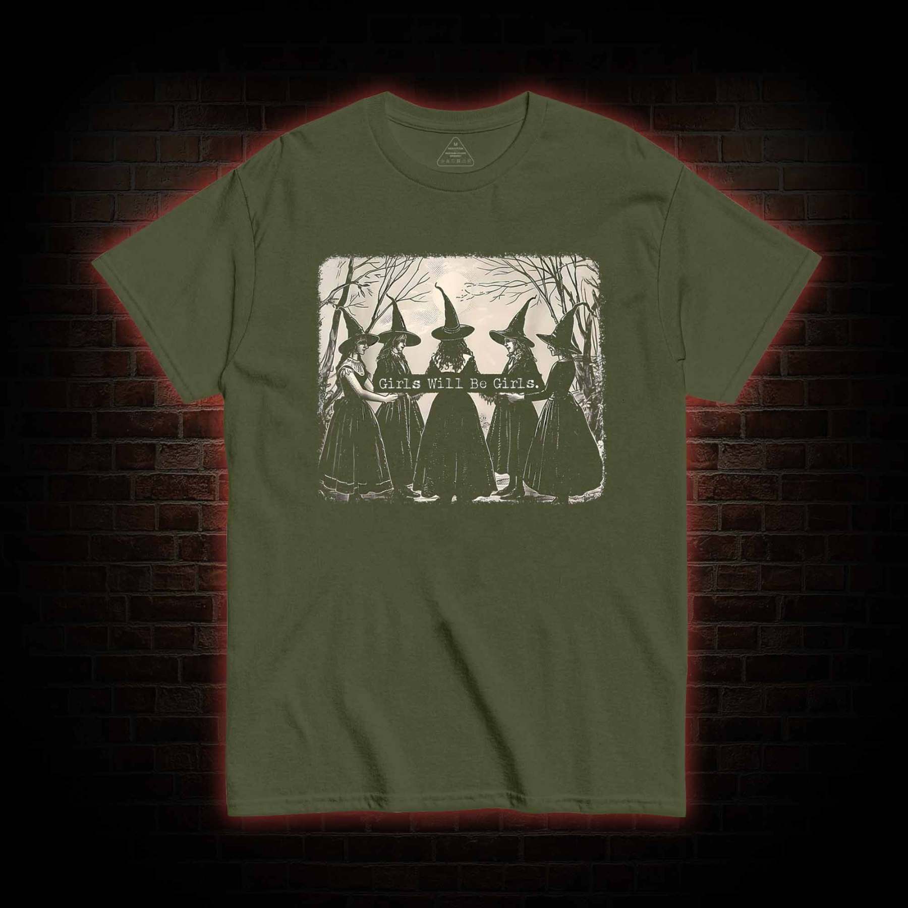 Girl Will Be Girl Funny Witch T-shirt 