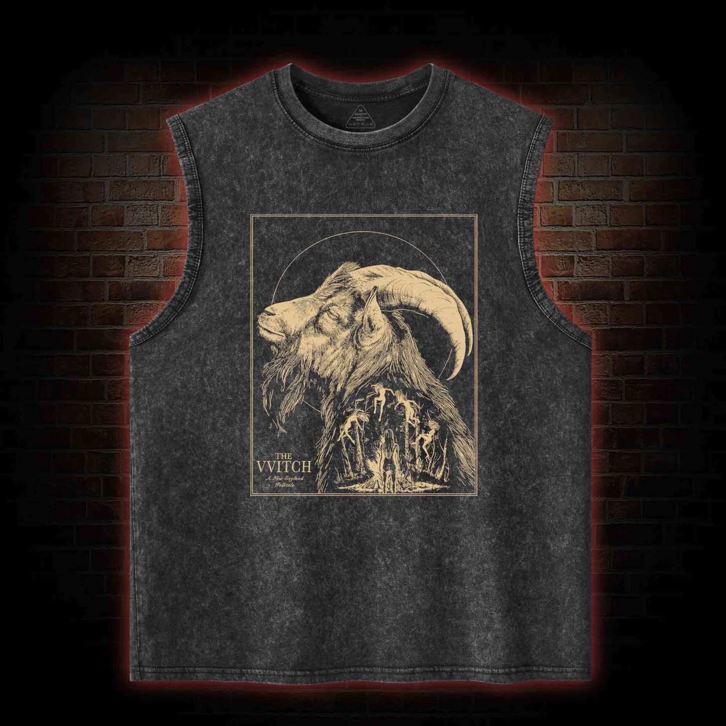 The Witch Vvitch Inspired Black Phillip Washed Tank Top