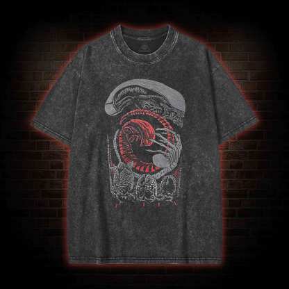 Alien Xenomorph Washed T-shirt