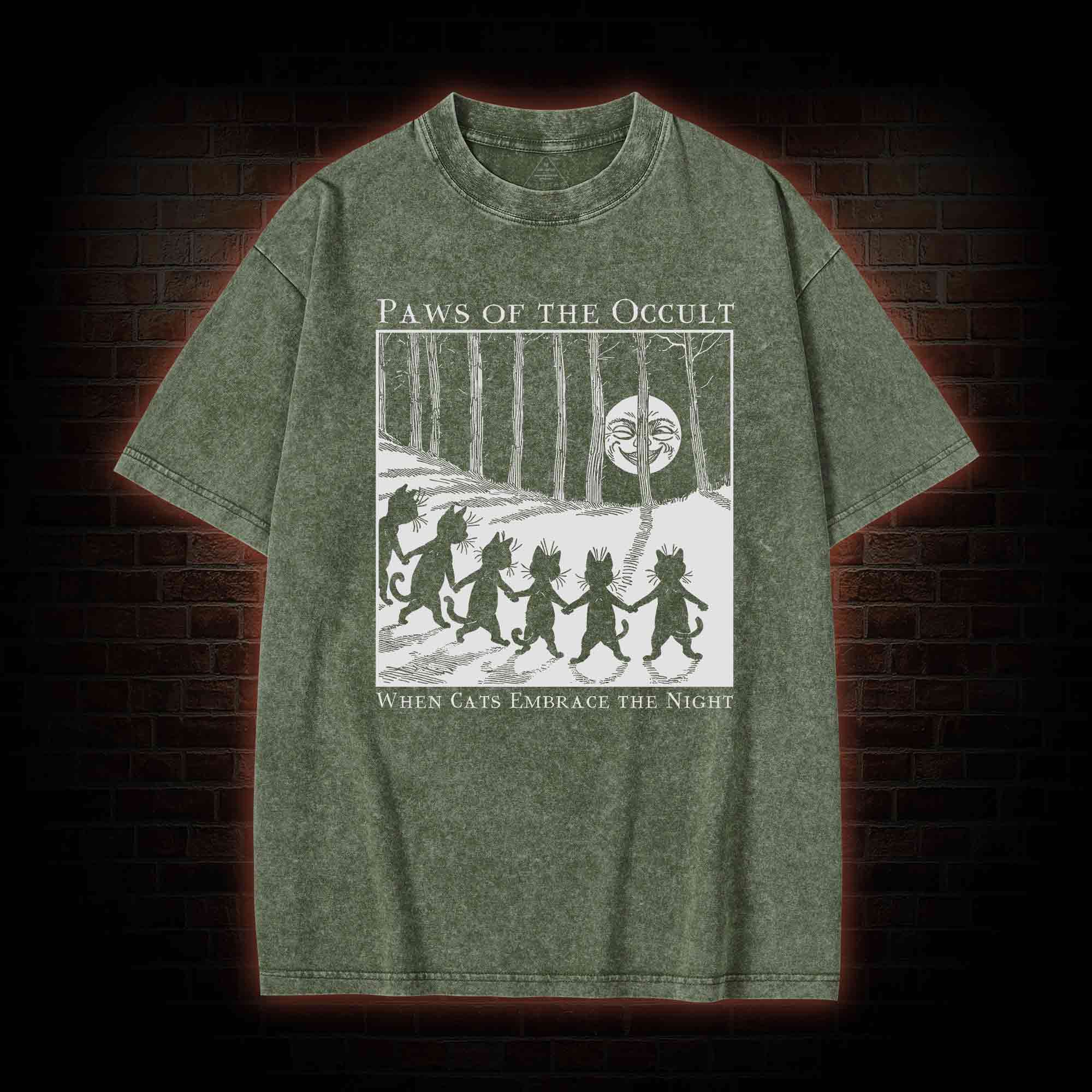 Paws of the Occult Washed T-shirt