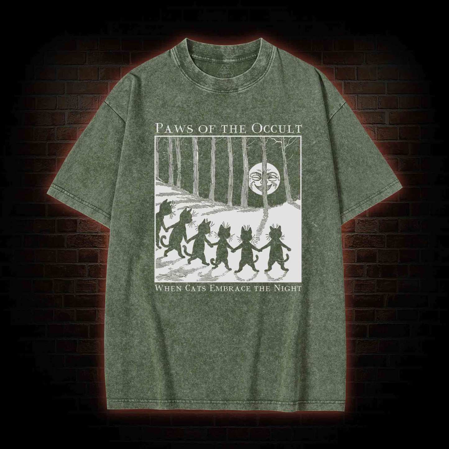 Paws of the Occult Washed T-shirt