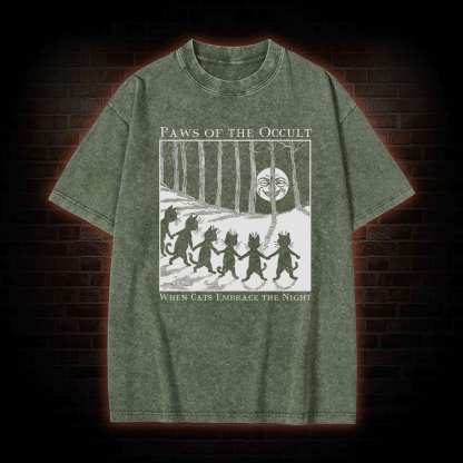 Paws of the Occult Washed T-shirt
