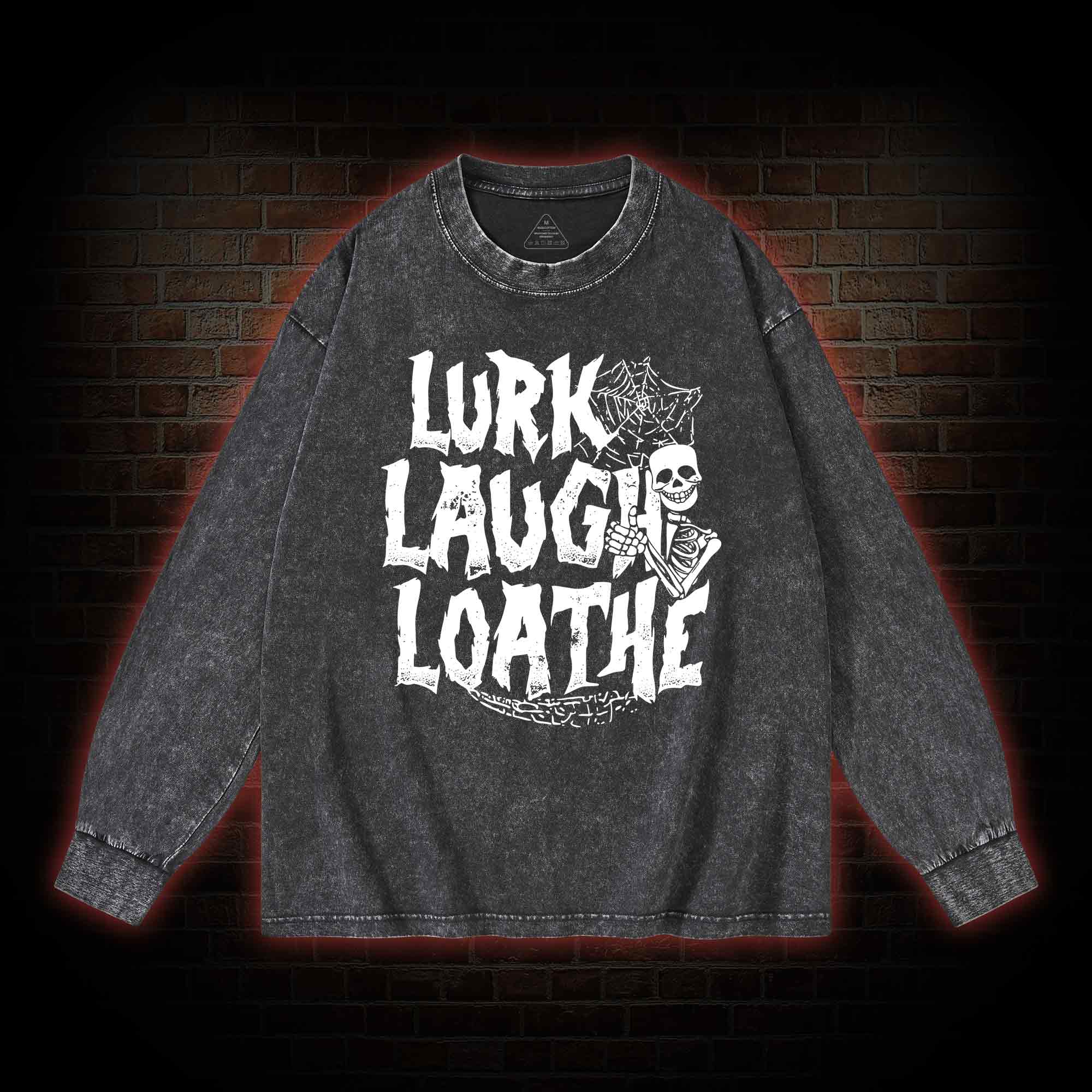 Lurk Laugh Loathe Washed Long-Sleeve T-shirt