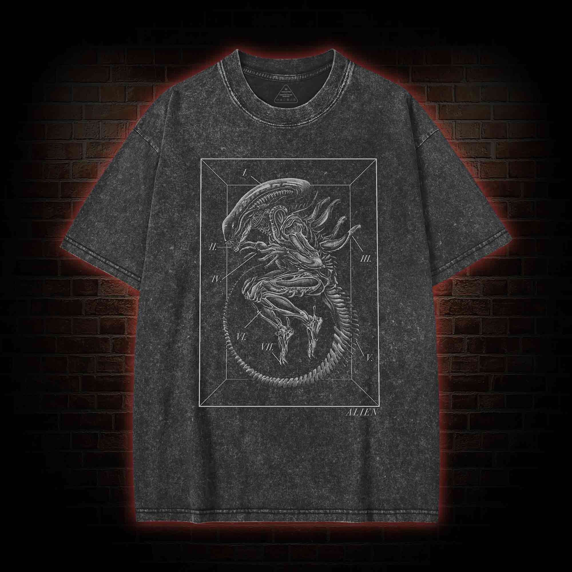 Alien Sci-fi Horror Washed T-shirt