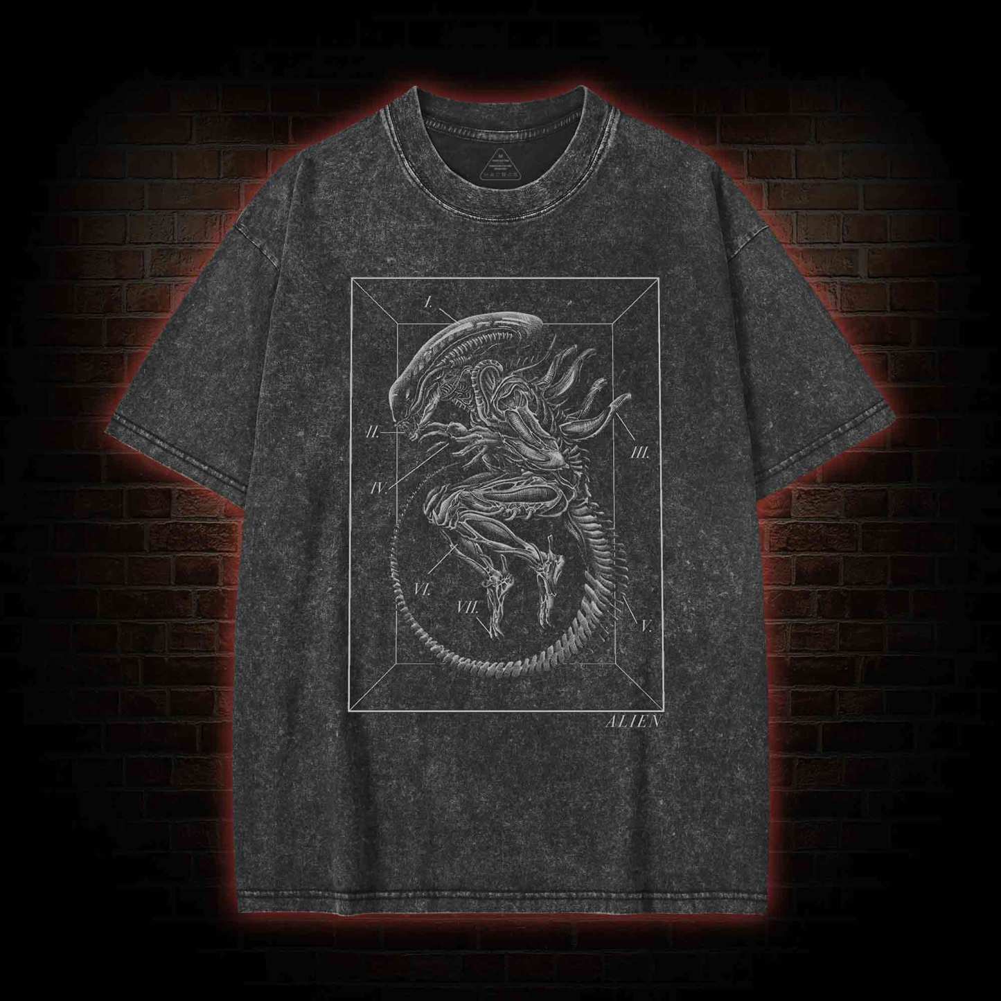 Alien Sci-fi Horror Washed T-shirt
