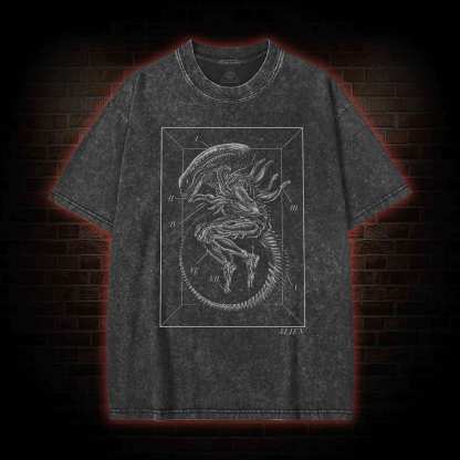Alien Sci-fi Horror Washed T-shirt