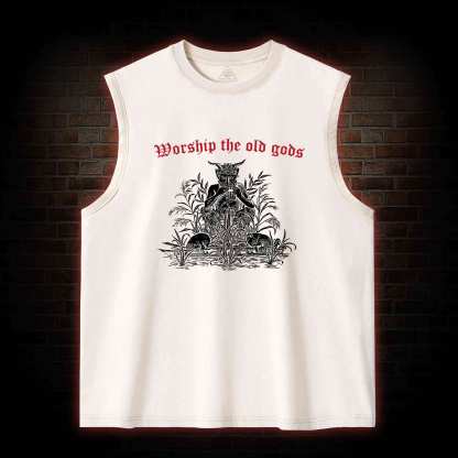Worship The Old Gods Washed Tank Top