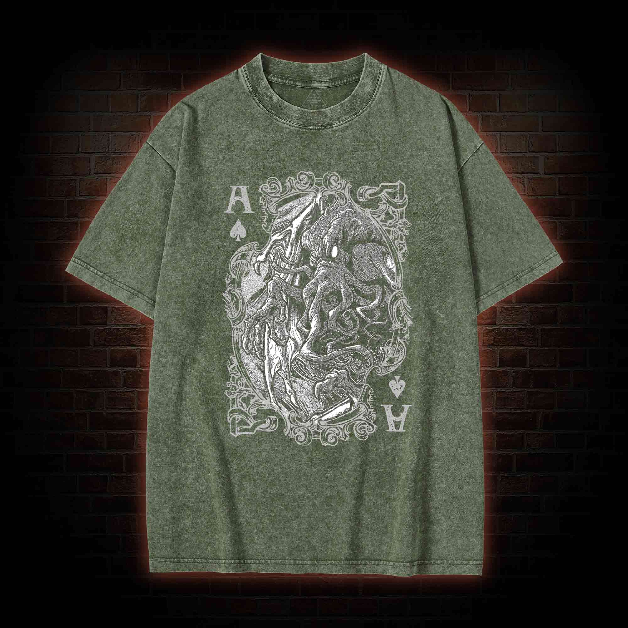 Cthulhu Mythos Cards Washed T-shirt