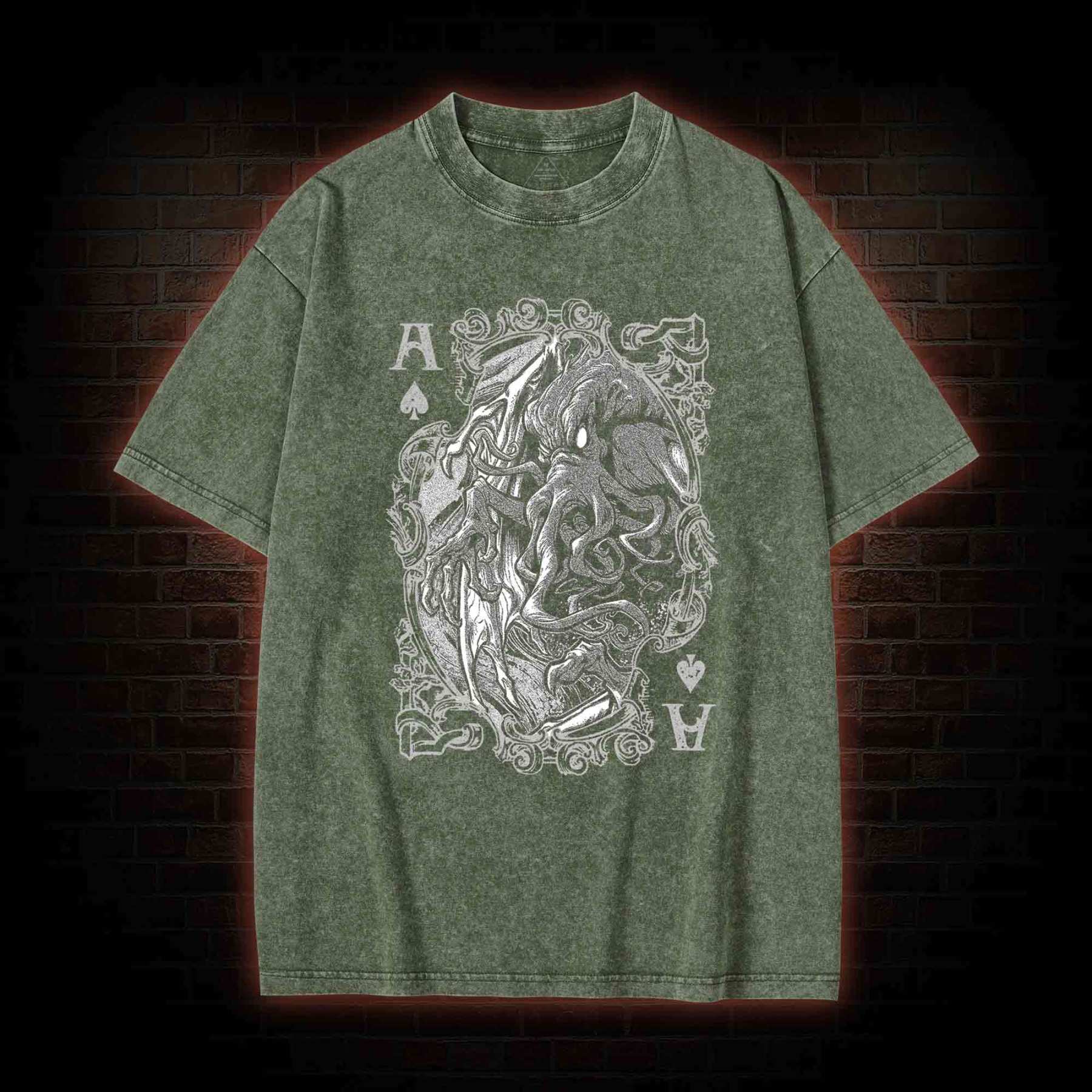 Cthulhu Mythos Cards Washed T-shirt