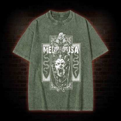 Medusa Horror Washed T-shirt