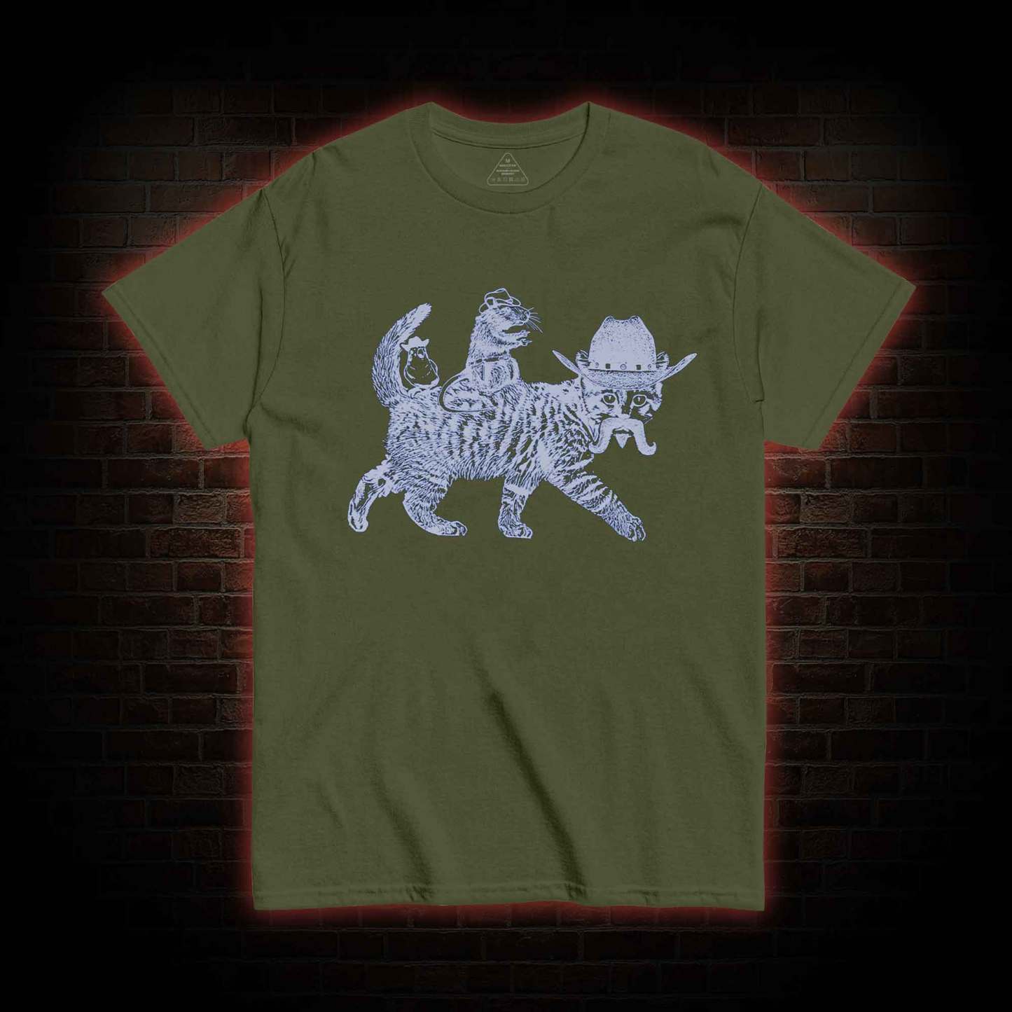 Cowboy Cat Rider T-shirt 