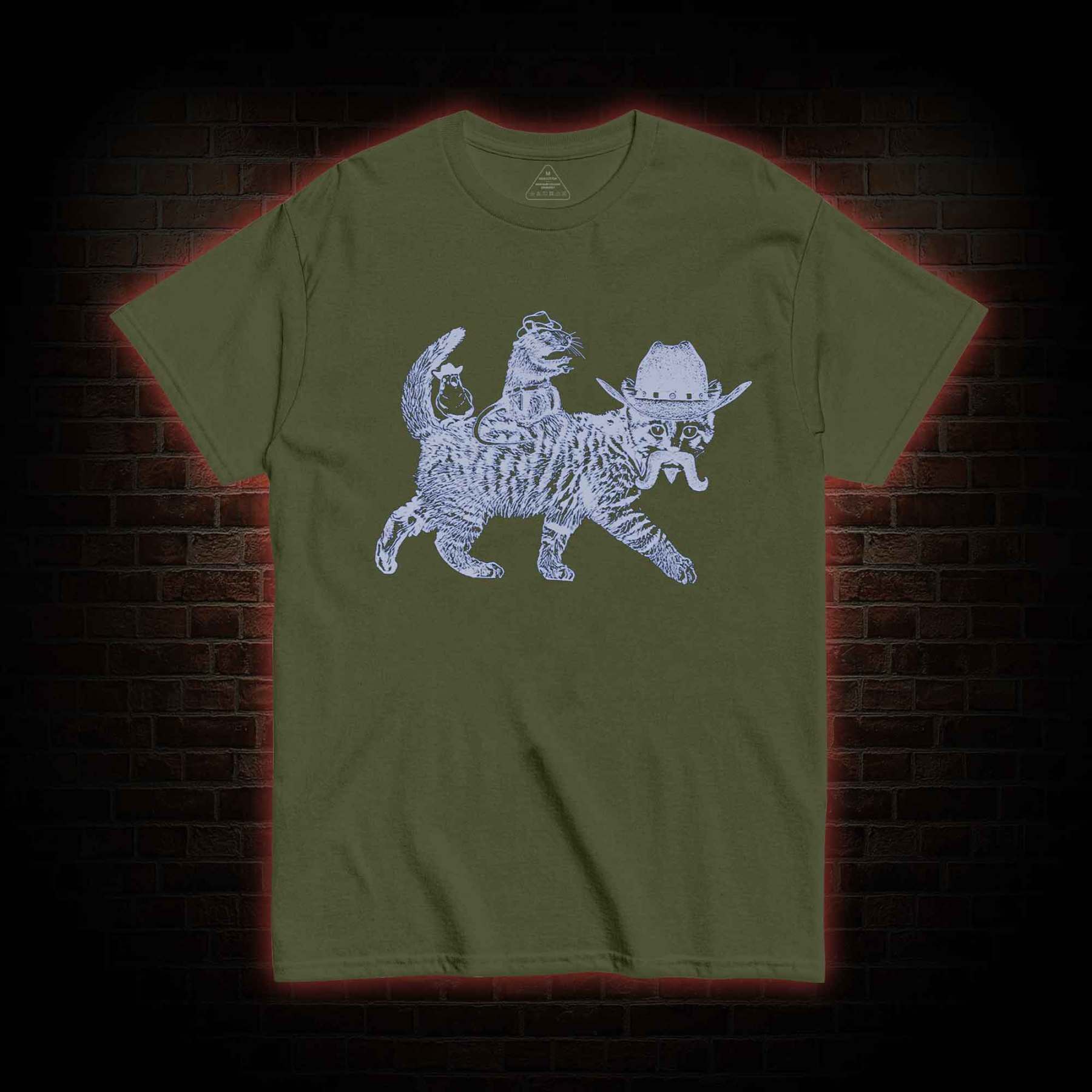 Cowboy Cat Rider T-shirt 