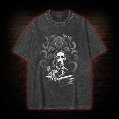 Love Cthulhu Washed T-shirt
