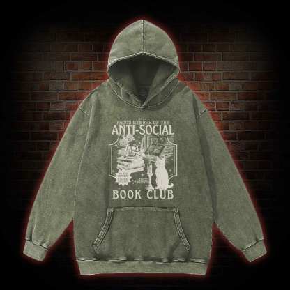 Anti-Social Book Club Washed Hoodie