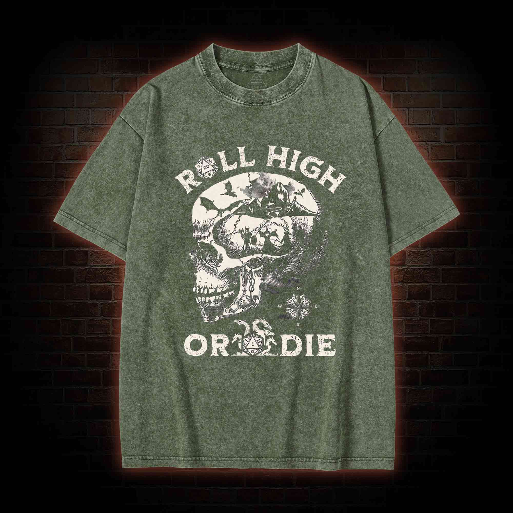 Roll High Or Die Washed T-shirt