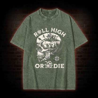 Roll High Or Die Washed T-shirt