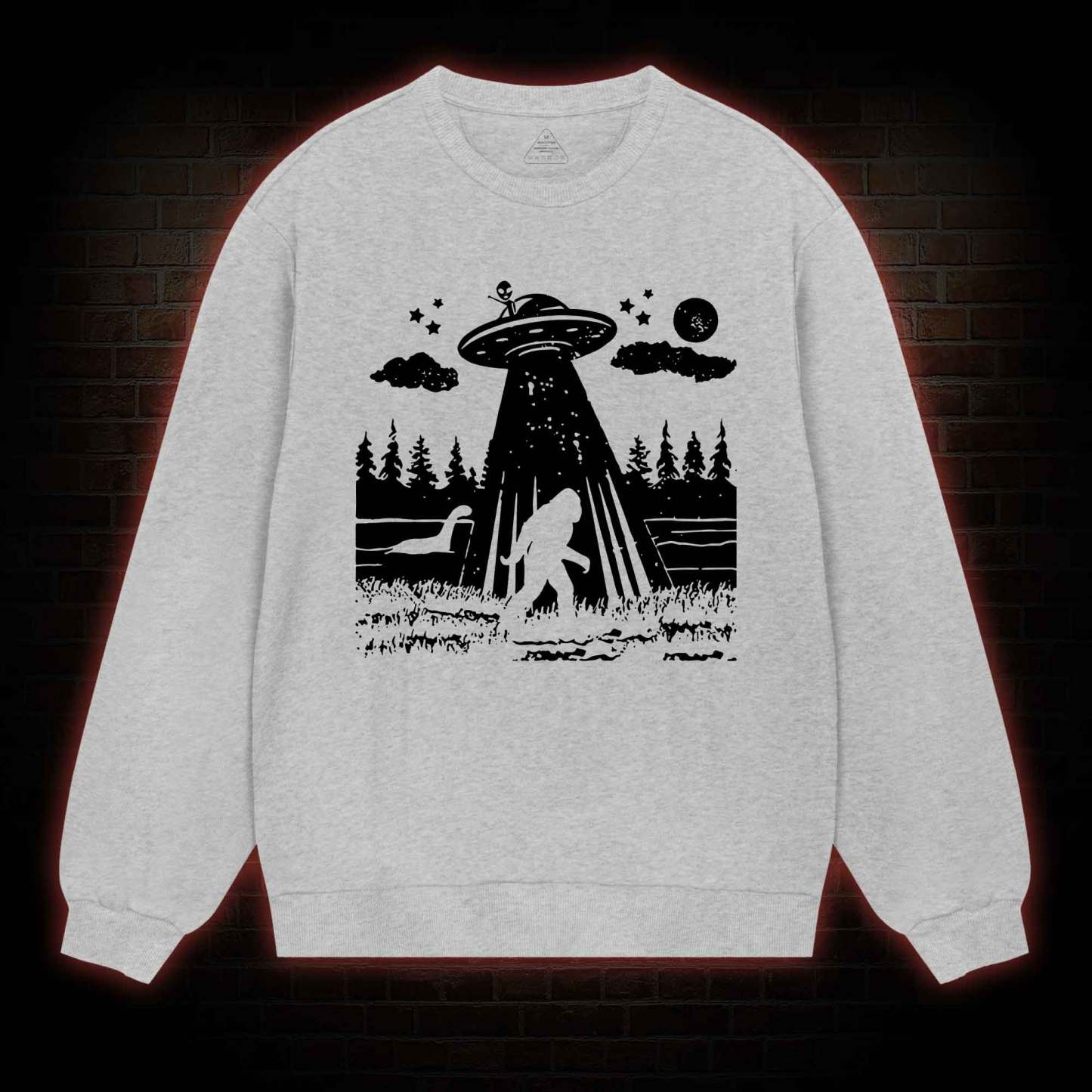 Bigfoot Sasquatch Alien UFO Loch Ness Monster Sweatshirt