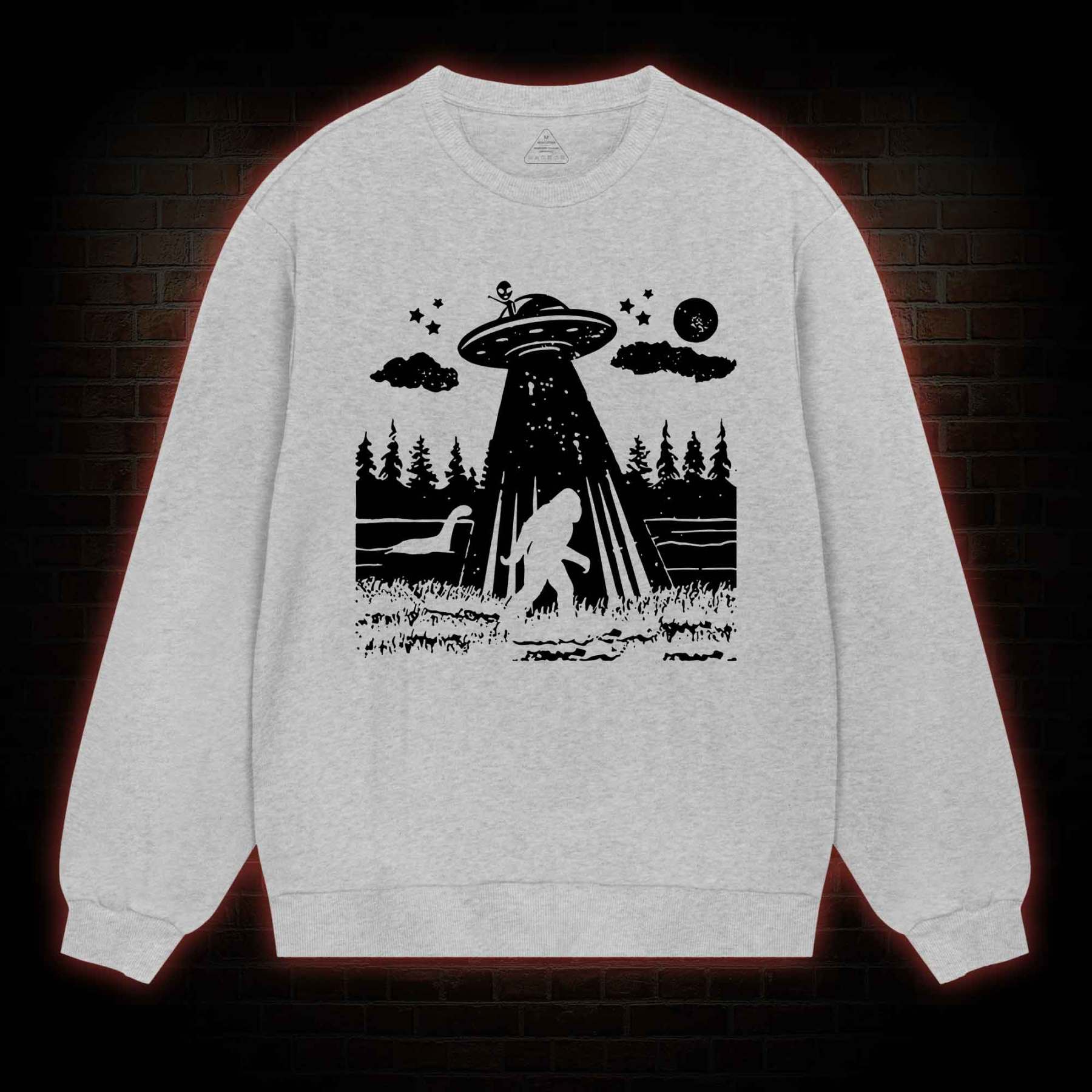 Bigfoot Sasquatch Alien UFO Loch Ness Monster Sweatshirt