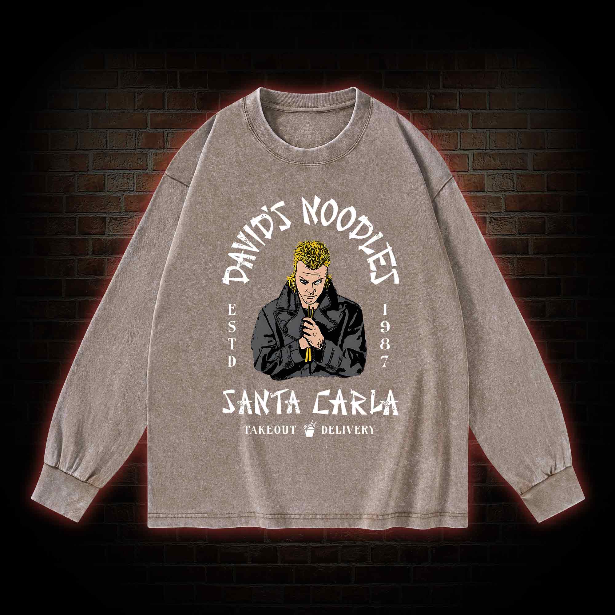 David's Noodles Santa Carla Washed Long-Sleeve T-shirt