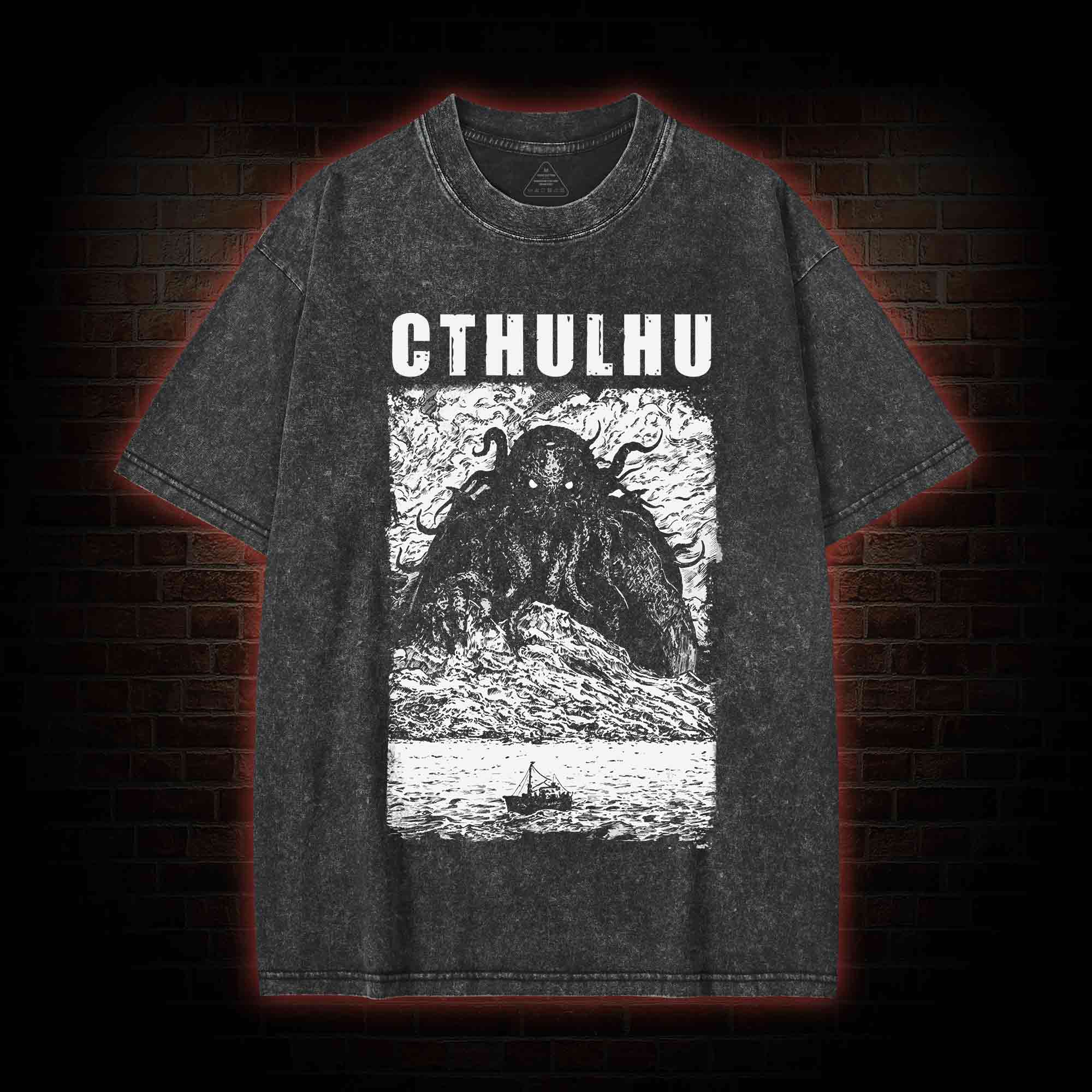 Cthulhu Summoning Washed T-shirt