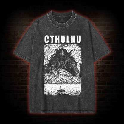 Cthulhu Summoning Washed T-shirt