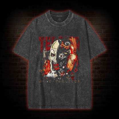 Crazy Clown Horror Washed T-shirt