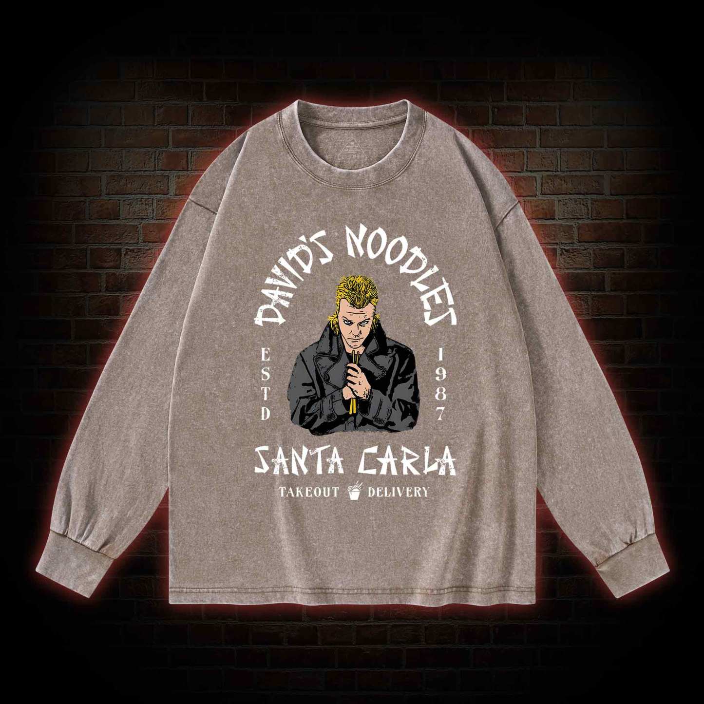 David's Noodles Santa Carla Washed Long-Sleeve T-shirt