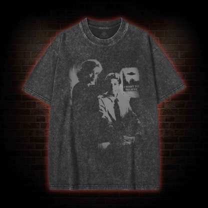 I Want to Believe Washed T-shirt