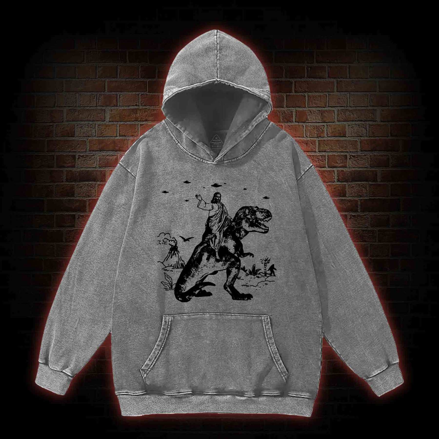 T-rex Jesus Washed Hoodie