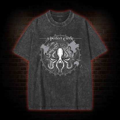 Octopus Perfect Circular Washed T-shirt