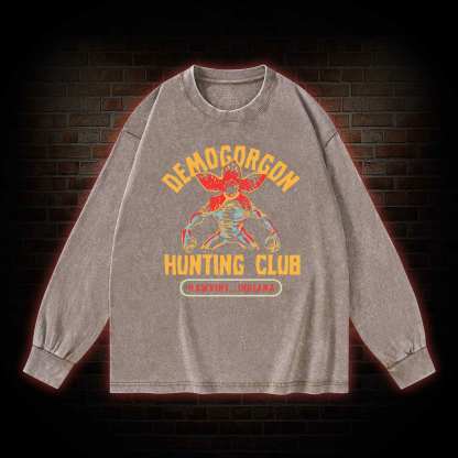 Demogorgon Hunting Club Washed Long-Sleeve T-shirt