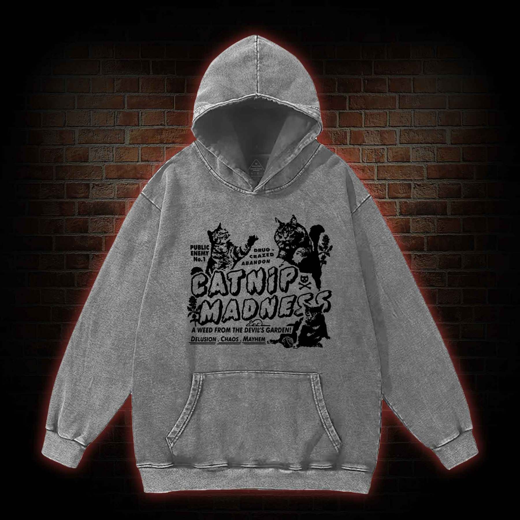 Catnip Madness Washed Hoodie