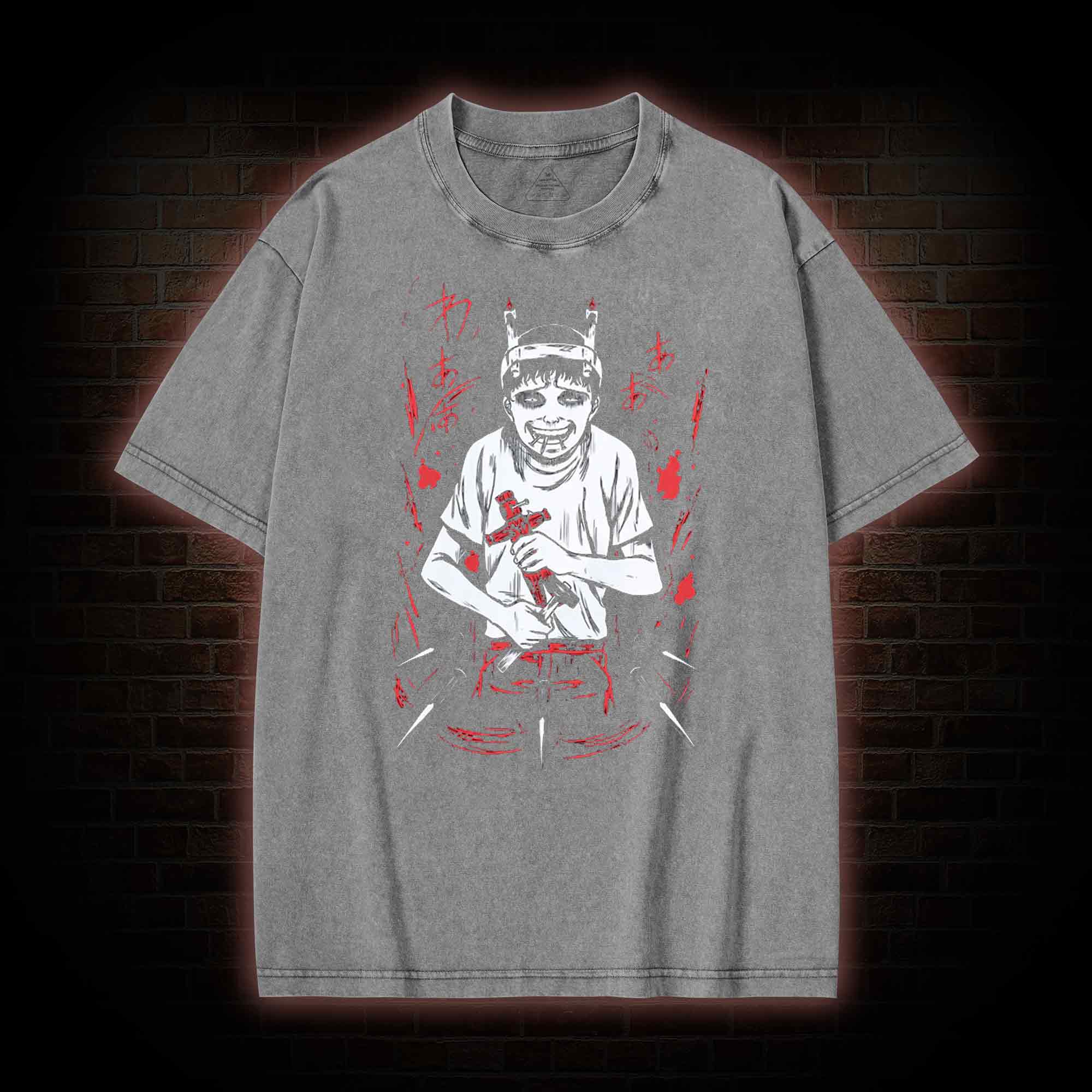 Dark Illustration Washed T-shirt