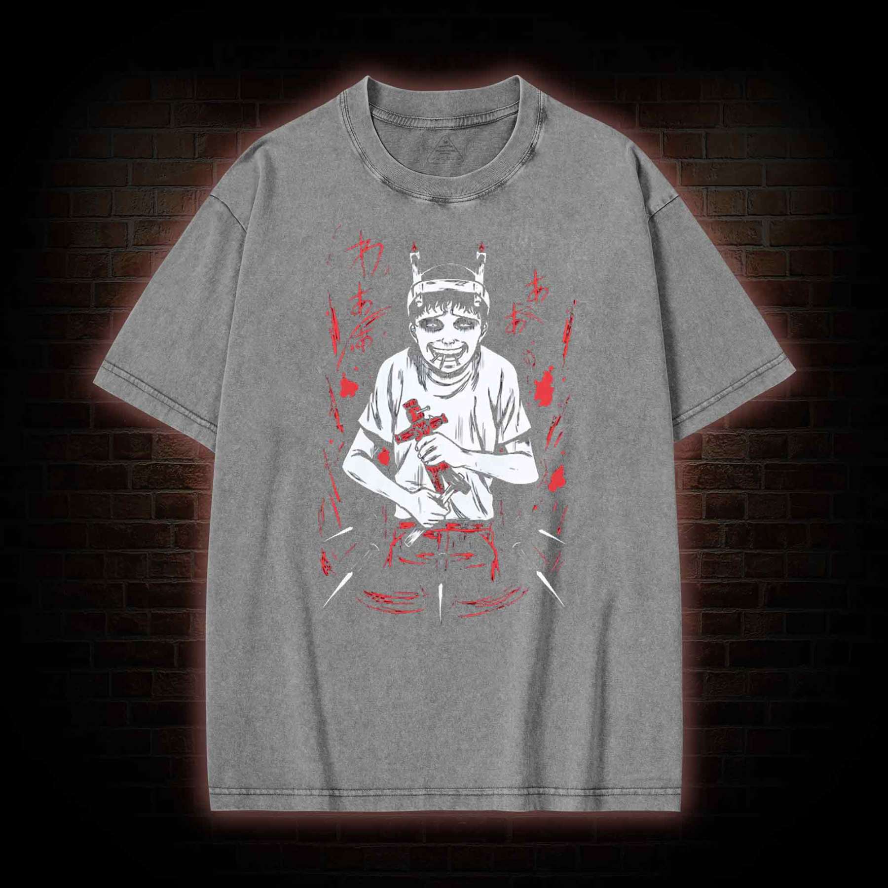 Dark Illustration Washed T-shirt