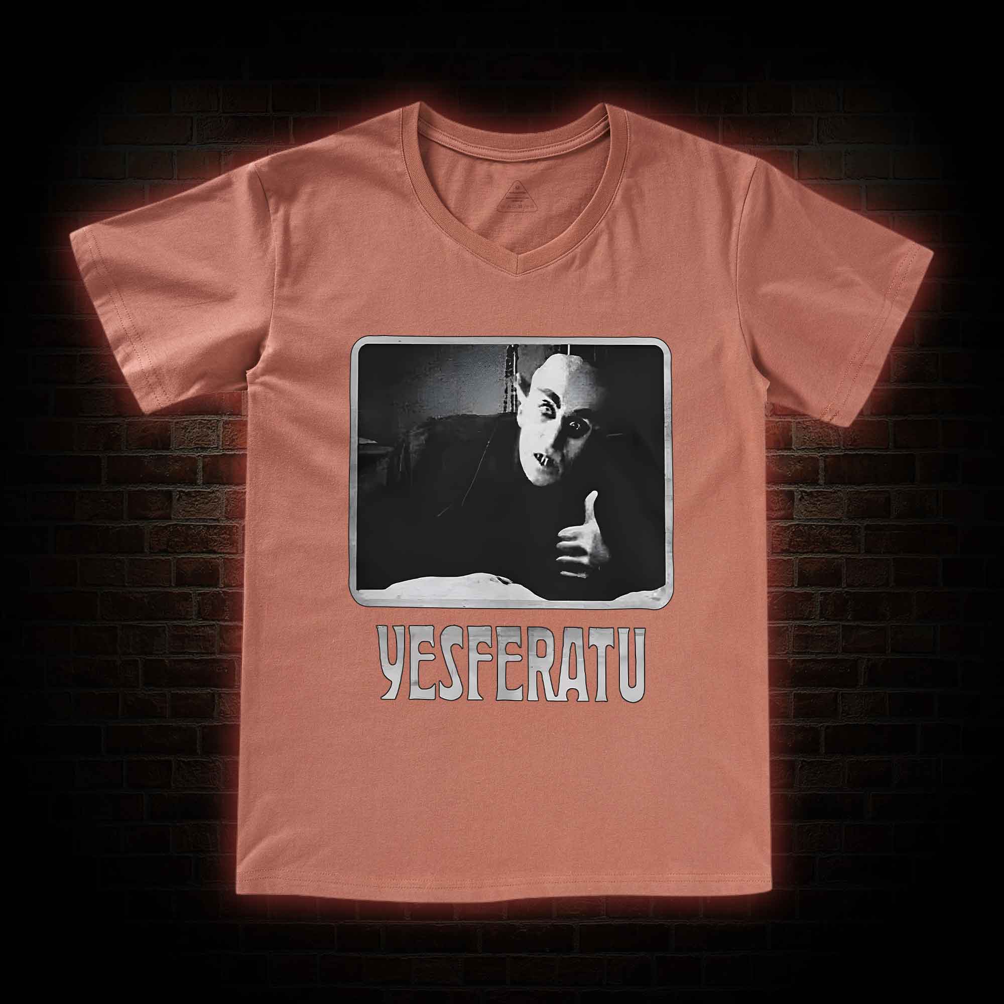 Yesferatu Funny Horror Retro V-Neck Classic T-Shirt